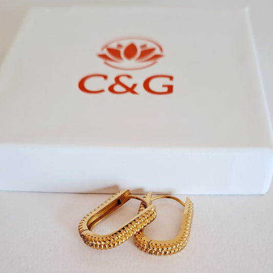 Orecchini creoli ovali intrecciati