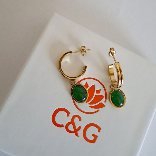 Orecchini Agata con pendente