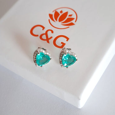 Orecchini Luxury a forma di cuore in argento sterling 925