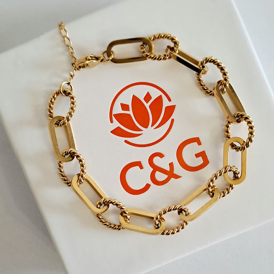 Bracciale Ty con catene ovali unisex