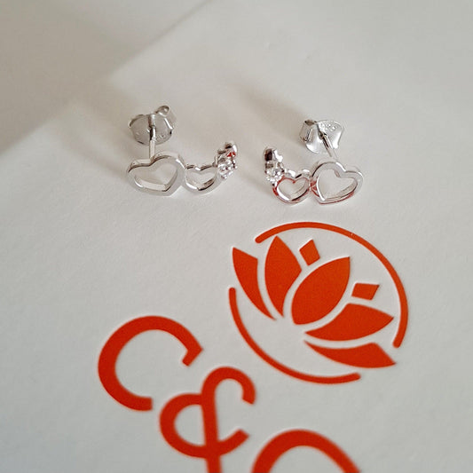 Orecchini Twin in argento sterling 925