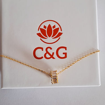 Collana C&G con ciondolo a Corona in argento sterling