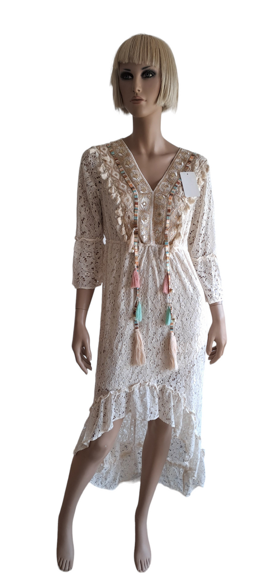 Abito in pizzo beige oro - C&G di Caprice Toungui