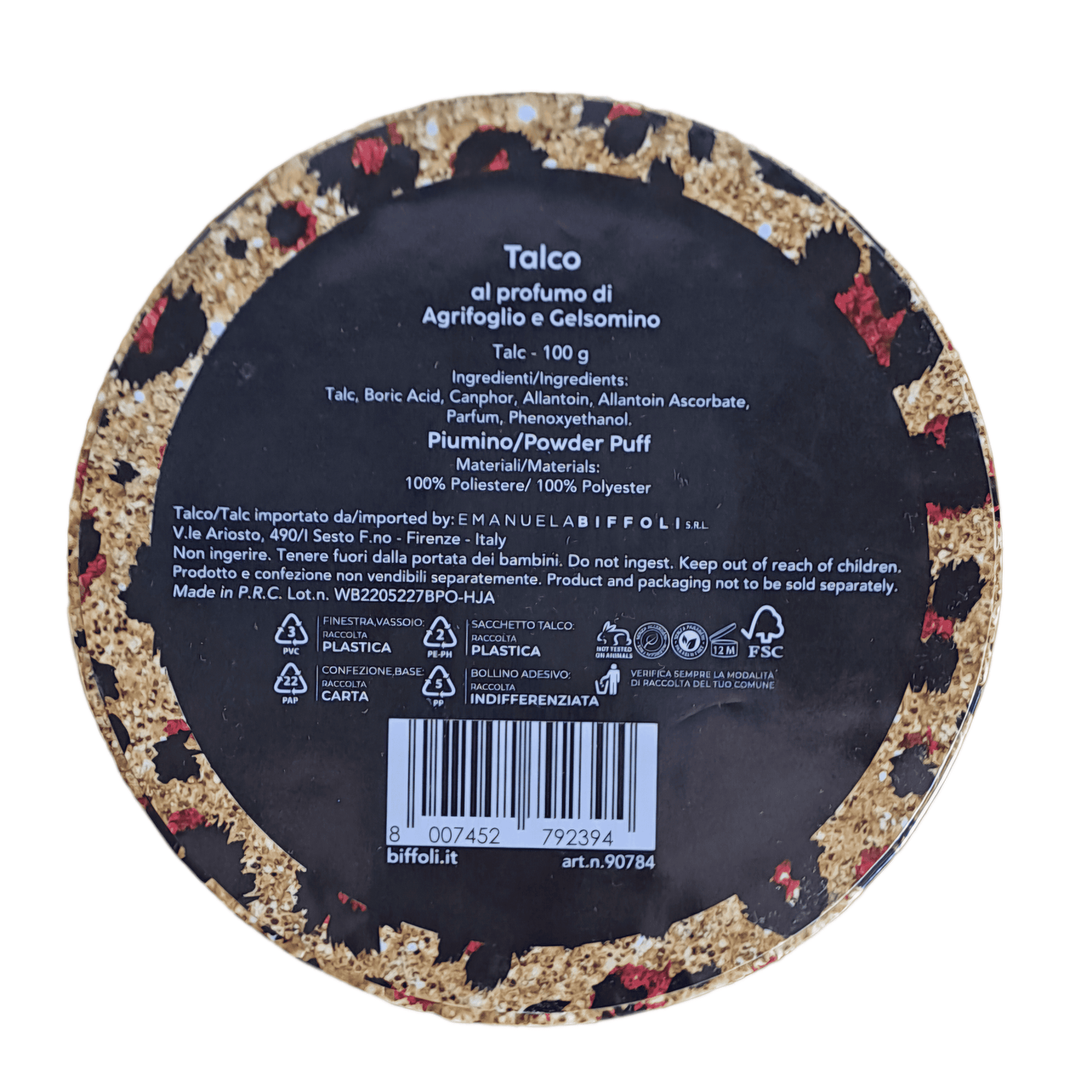 Confezione Regalo Talco Con Piumino Jungle - C&G di Caprice Toungui