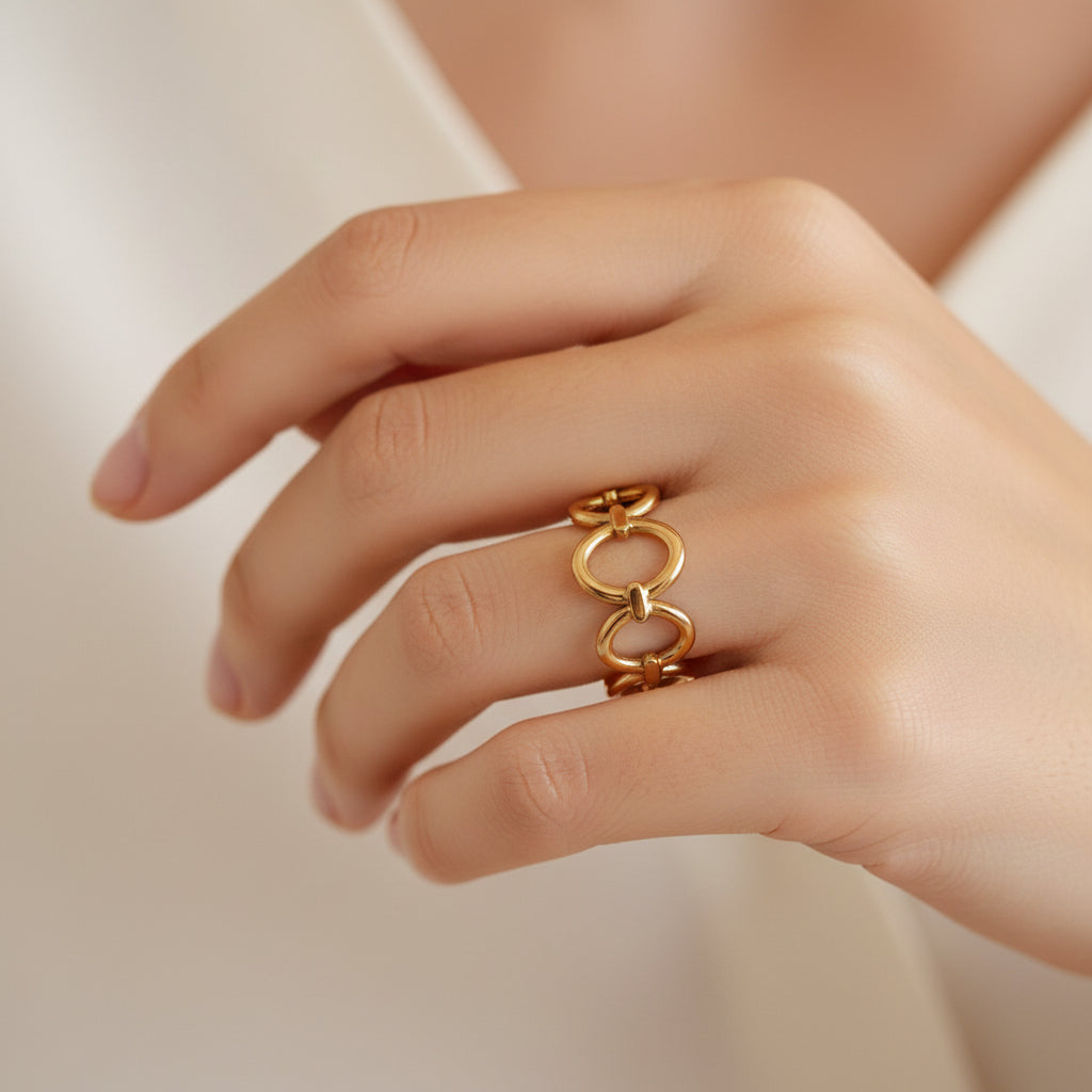 Anello ovale regolabile