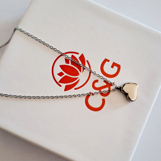 Collana GG con ciondolo a cuore