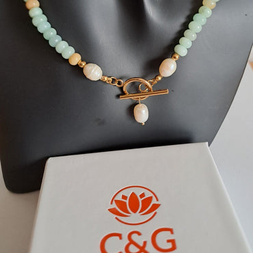 Collana Gemma con perline