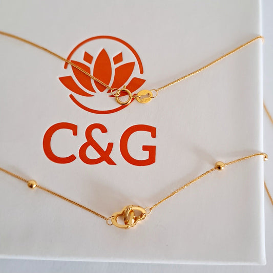 Collana oro - raffinata con ciondolo