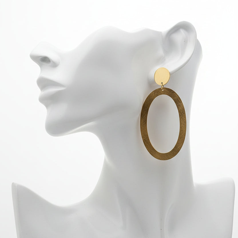 Large oval earrings