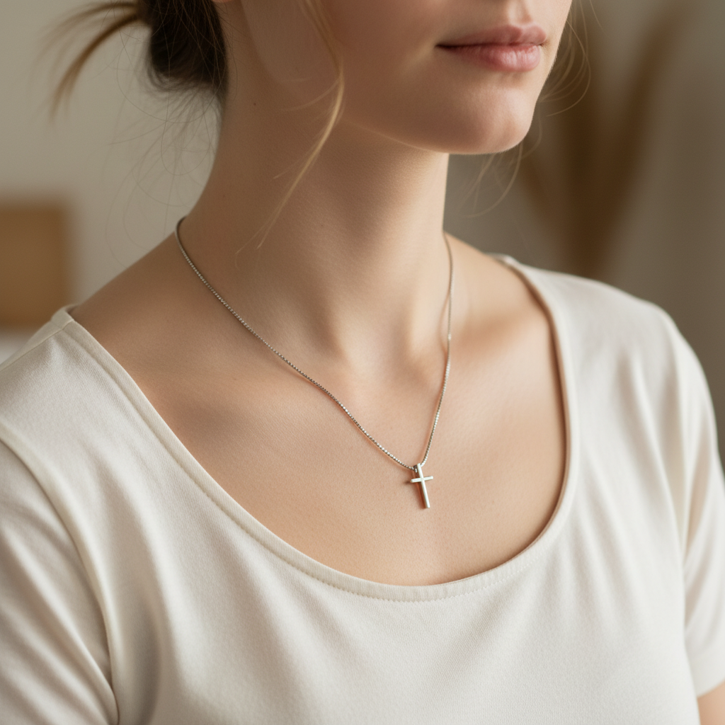 Collana con pendente a croce uomo donna