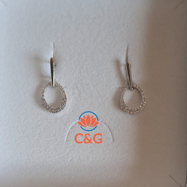 Orecchini a bottone in argento  925