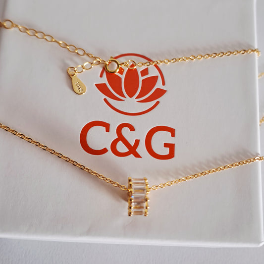 Collana Corona con ciondolo in argento sterling