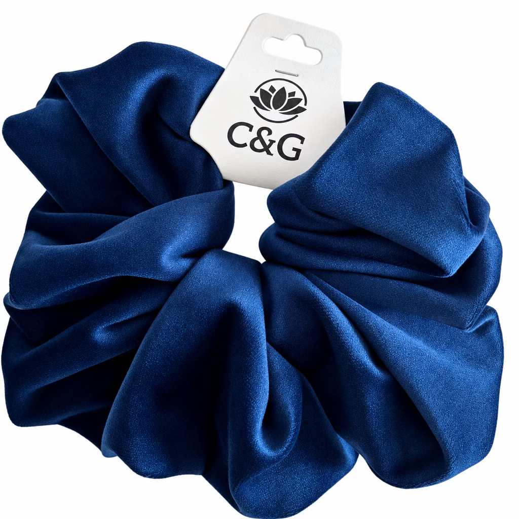 Scrunchies XL Velluto Blu Reale