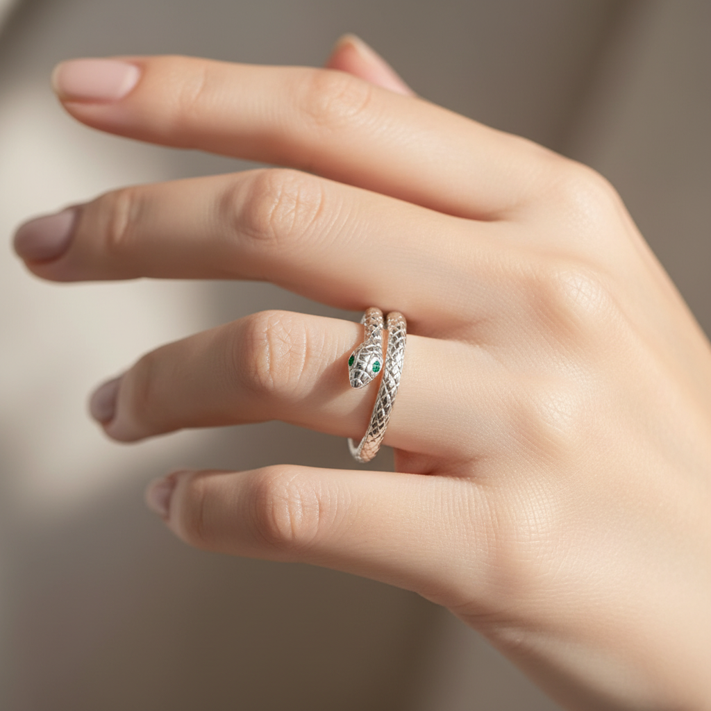 Anello a serpente taglia regolabile