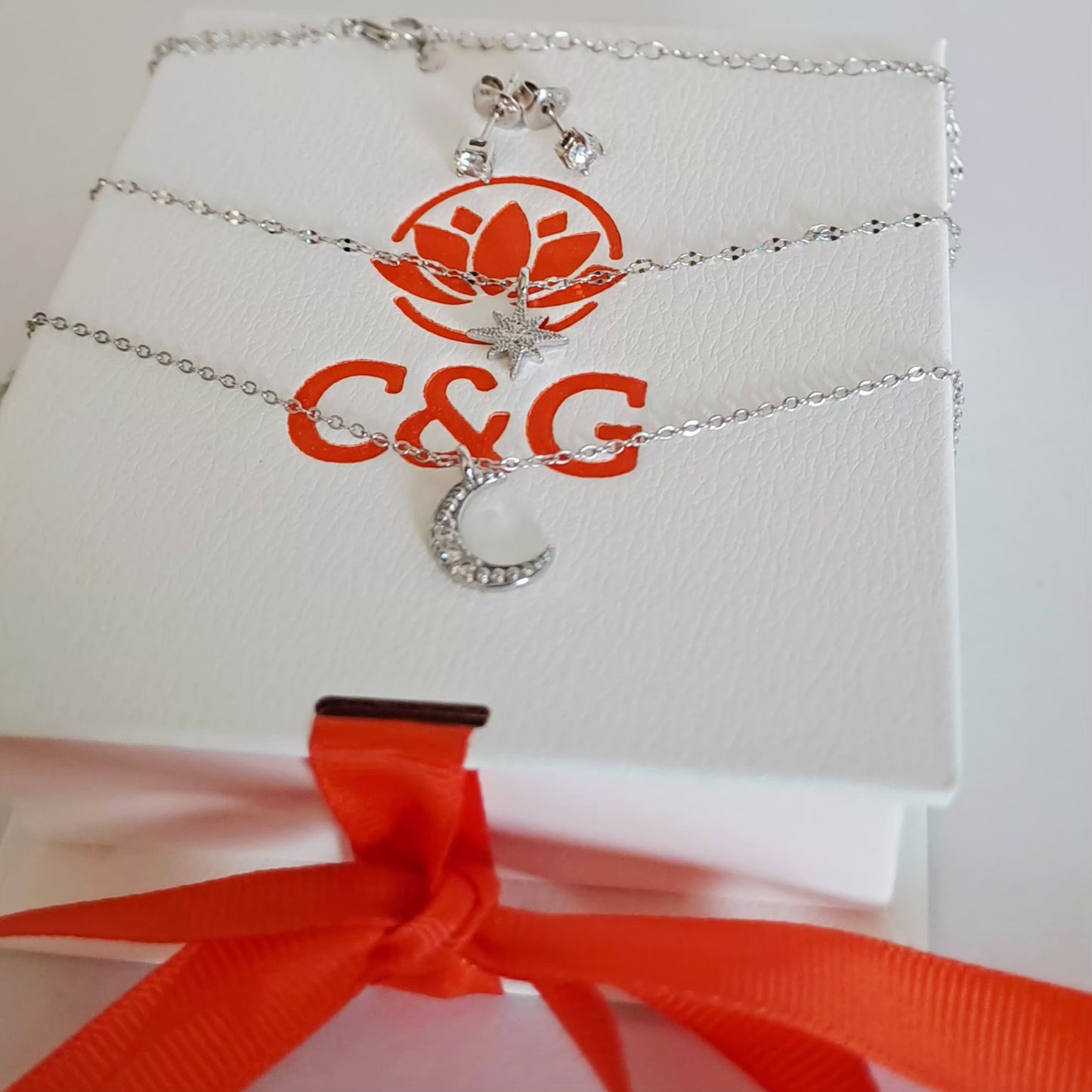 Set collana orecchini Luna