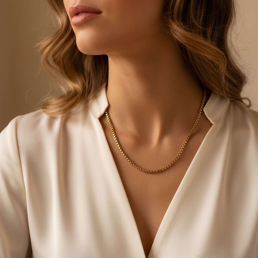 Collana Essential unisex con perline in acciaio inossidabile