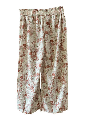 Pantaloni larghi beige
stampati