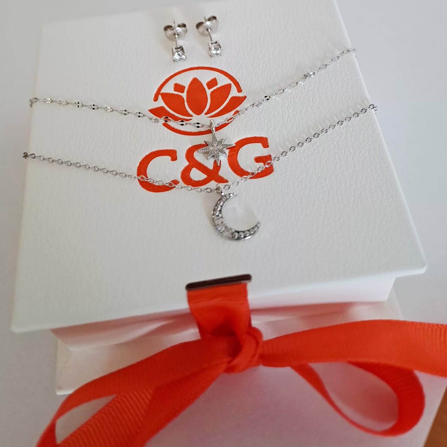 Set collana orecchini Luna