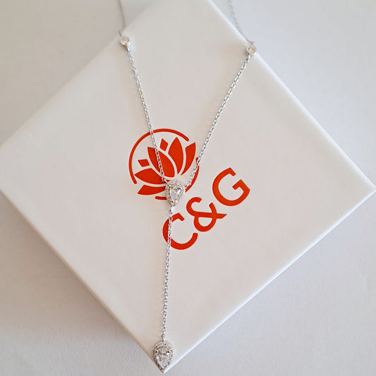 Collana pendente| catena a maglia in argento sterling 925