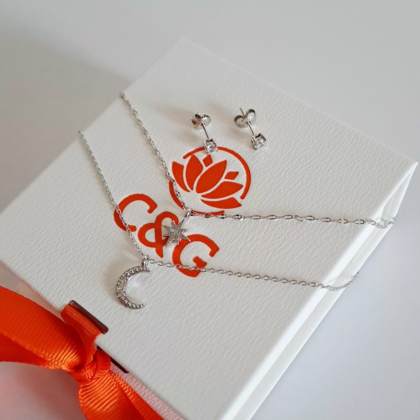 Set collana orecchini Luna