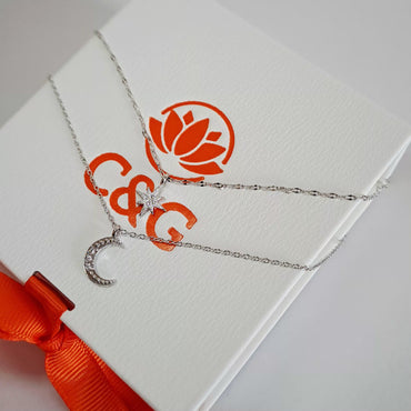 Collana a doppia catena Luna