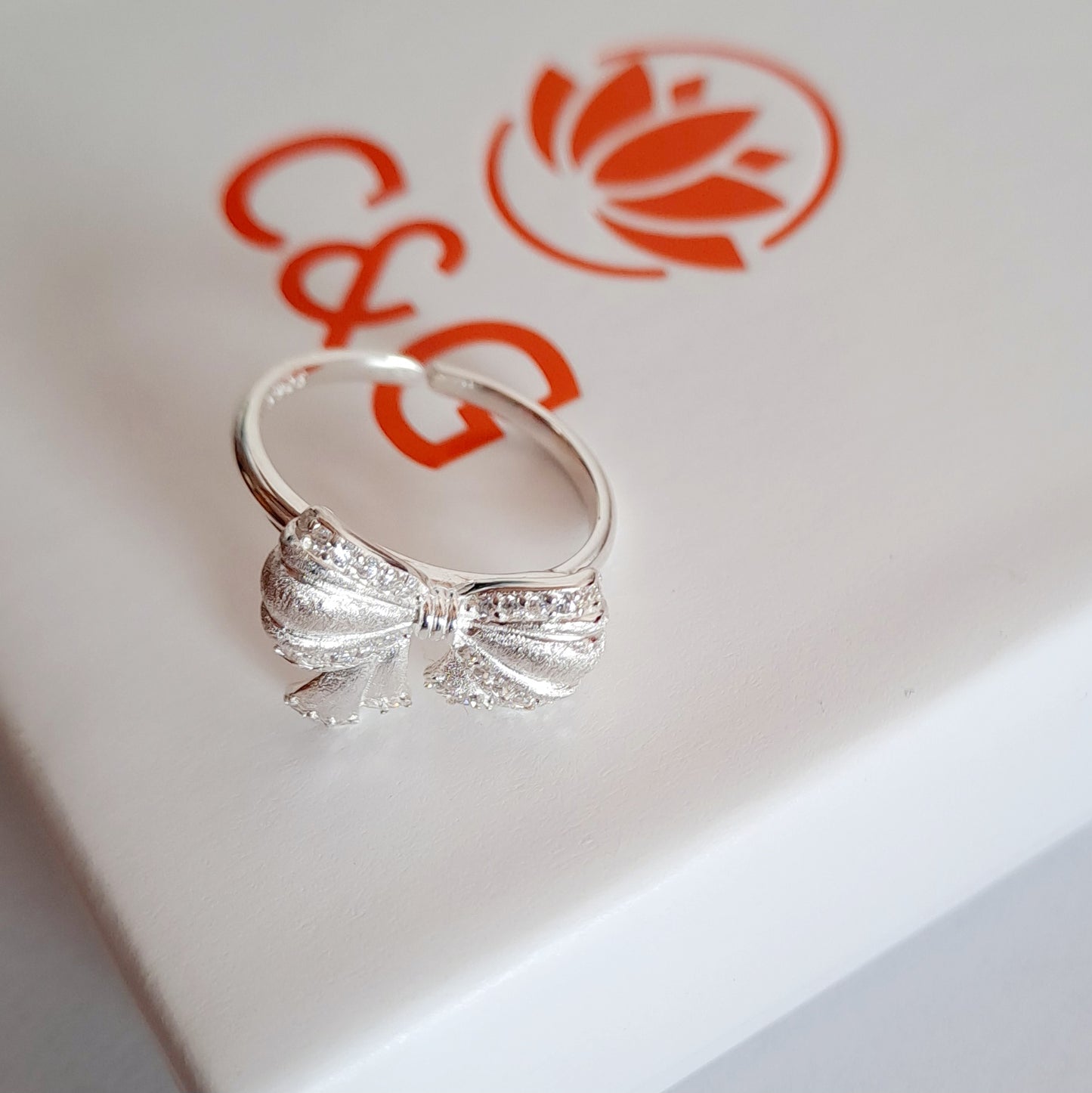 Anello a fiocco Lovely in argento sterling 925