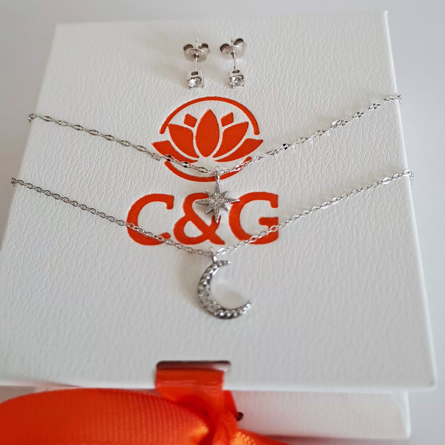 Set collana orecchini Luna