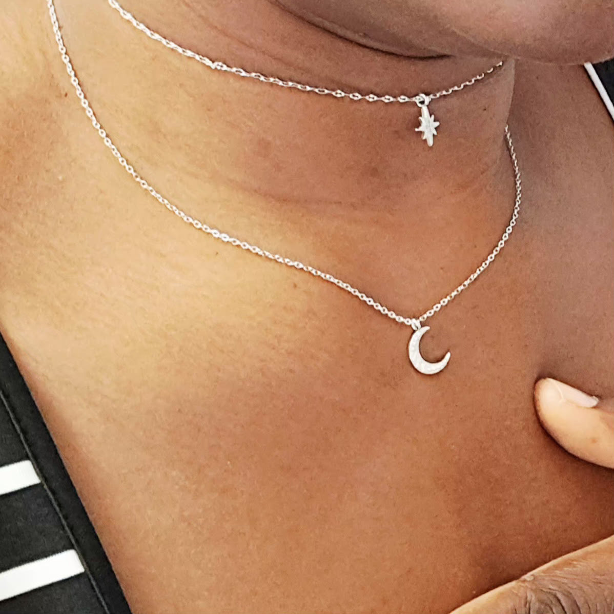 Collana a doppia catena Luna