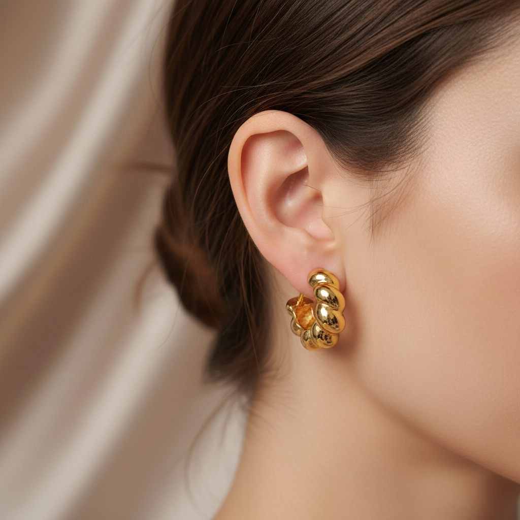 Mini Croissant Earrings