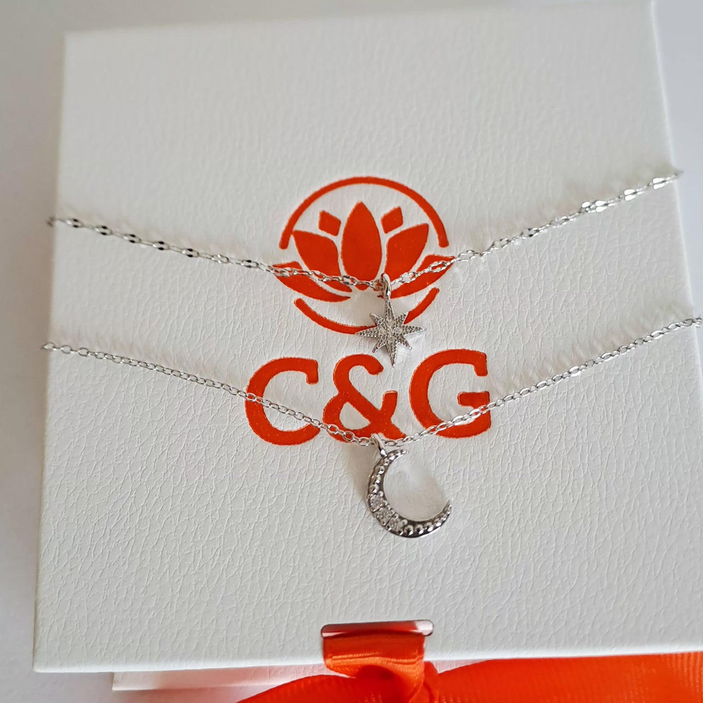 Collana a doppia catena Luna